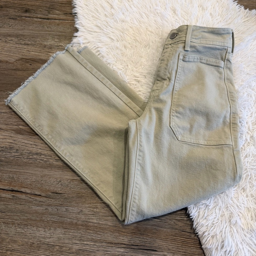 Just Black Denim Nautical Wide Leg Jean Scandi 24 Sage Quiet Luxury Minimal - Picture 2 of 9